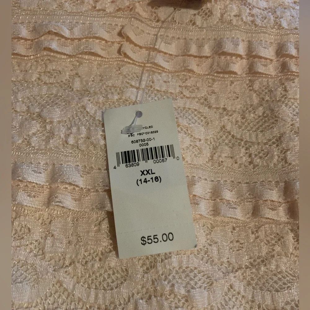 NWT kids Gap XXL 14-16 Blush pink lace dressy dress, with tiered ruffles lined